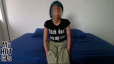 The young woman with blue hair has just turned 18